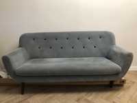 Sofa kanapa skandynawska i fotele meble szare