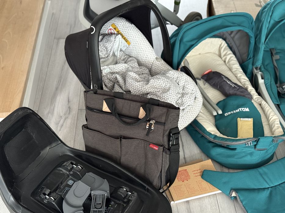 Wózek Greentom 3w1 fotelik maxi cosi z bazą dodstki