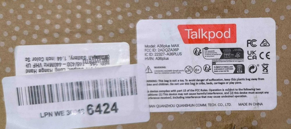 Потужна портативна рація з екраном Talkpod A36Plus MAX 8W