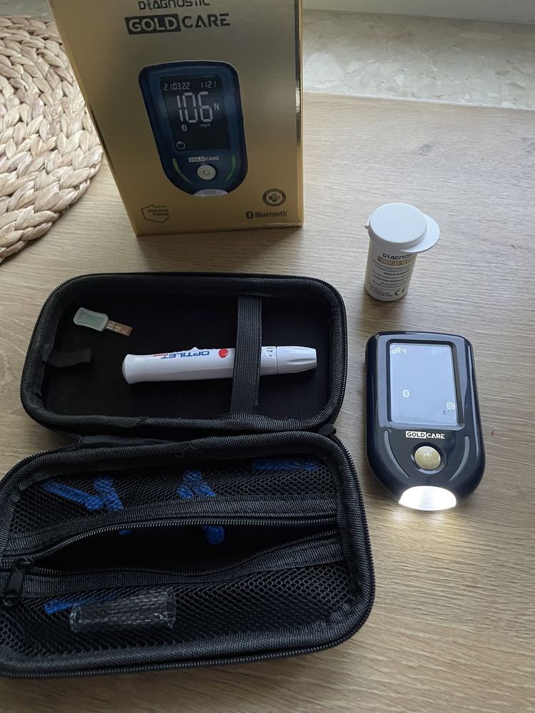 Glukometr gold care diagnostic paski do glukometru cukrzyca ciążowa