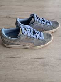 Buty trampki sneakersy Puma Suede błękitne 38