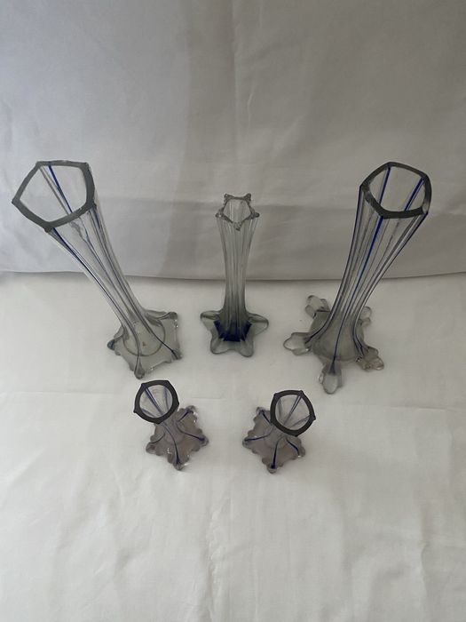 Solitários em vidro tons de azul