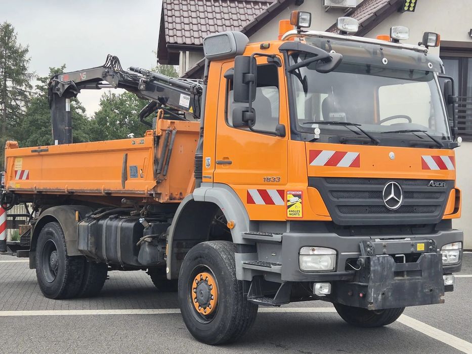 Mercedes-Benz Axor 4X4  Wywrotka HDS Chwytak Rotor MeillerKipper Czołownica Schmidt