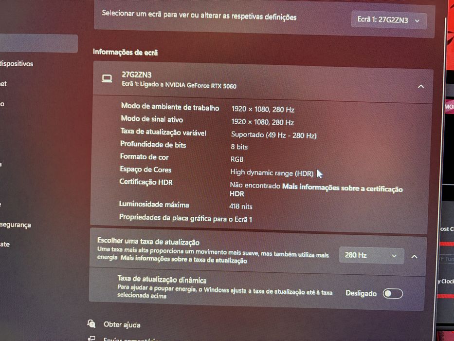 Monitor Gamimg AOC 280HZ 27”