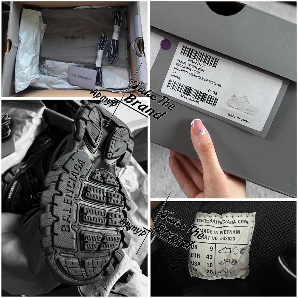 36-45р Кроссовки Balenciaga Track 3.0 White Pink Grey 1:1 ORIGINAL see