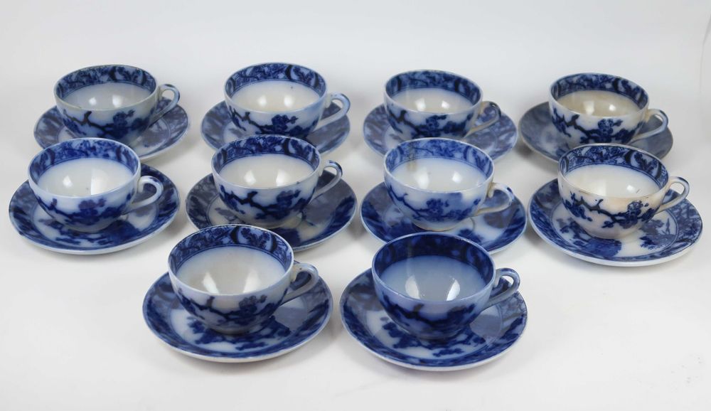 Serviço faiança azul e branca Sacavém - Motivo 7