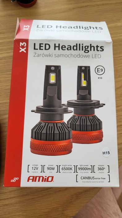Żarówki Amio H15 90 W 2 szt. 6500K