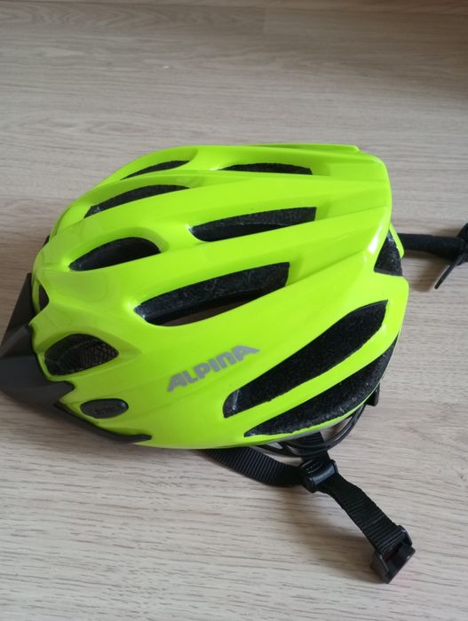 Kask rowerowy Alpina 50-55, dziecięcy, lampka z tyłu, bdb