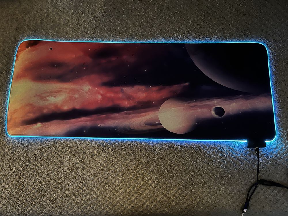 Podkladka pod myszke na biurko RGB duza 80x30cm