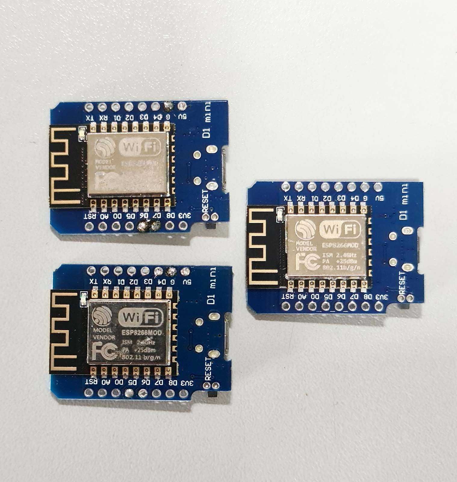 3 nieużywane moduły Arduino ESP8266 WeMos D1 mini