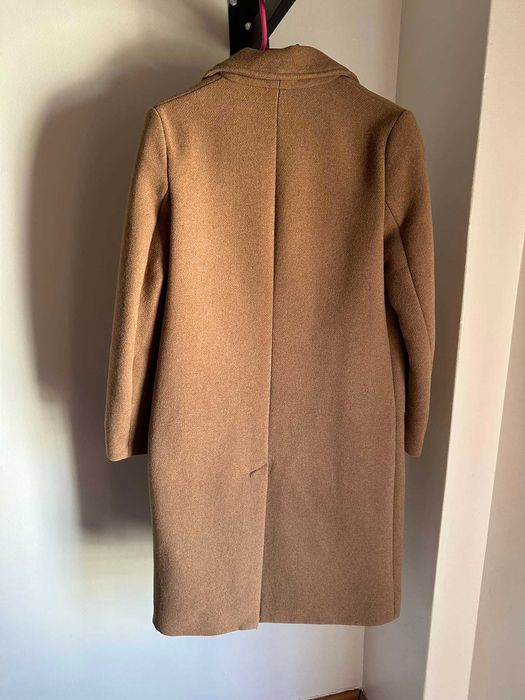 Sobretudo comprido mulher casaco longo bershka camel