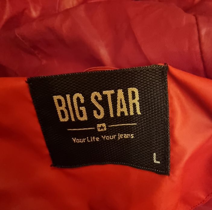 Męska zimowa kurtka z kapturem - Big Star