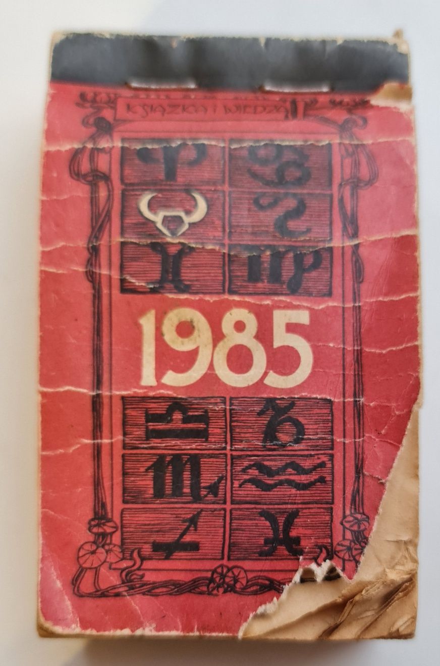 Kalendarz z 1985roku