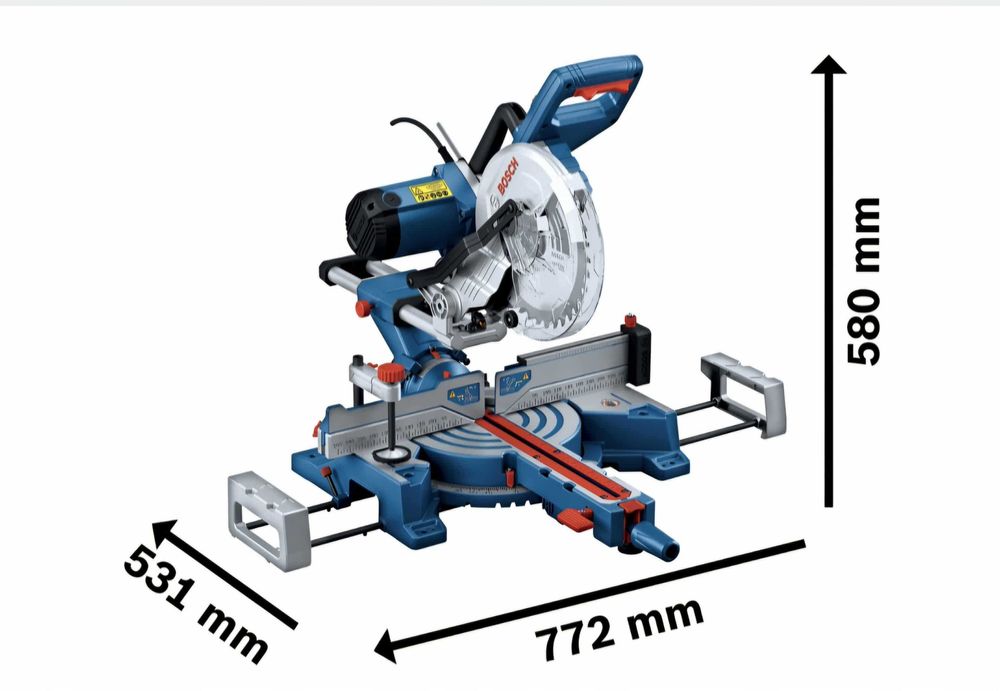 Piła ukośnica BOSCH GCM 254D 1800W 254 mm