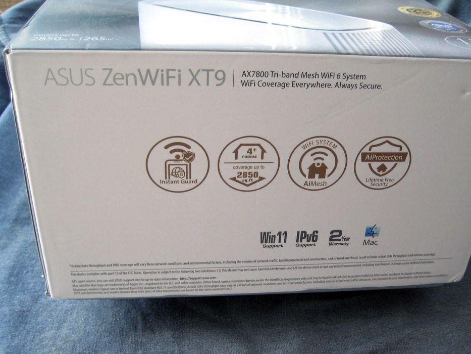 Роутер ASUS XT9 (AX7800) Tri-Band WiFi6 Mesh WiFi AiMesh Білий
