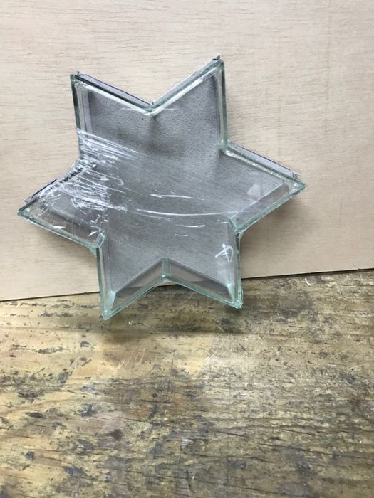 Armação em vidro - Estrela para registo