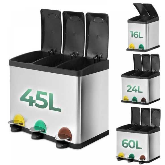 kosz na śmieci 40L segregacja