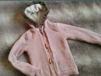 Ciepły sweterek dziewczęcy 11 lat  kangurek 146 gruby ciepły sweter
