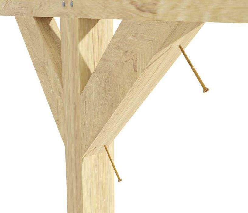 Wiata garażowa Granit II 600x500cm Słupek 210cm + poliwęglan brązowy