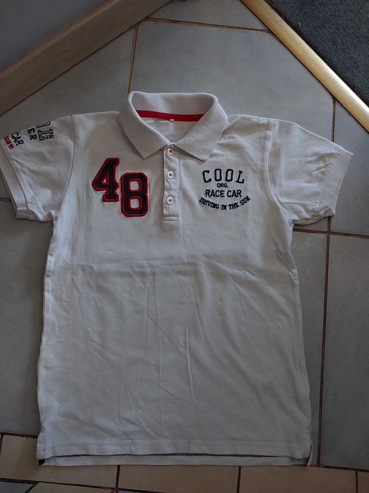 Bluzka z krótkim rękawem polo, rozm. 140 cm.  2 szt,