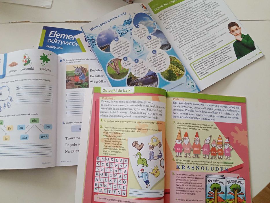Pakiet dla pierwszaków 4 podręczniki oraz 3pary ćwiczeń i to nowe!!!