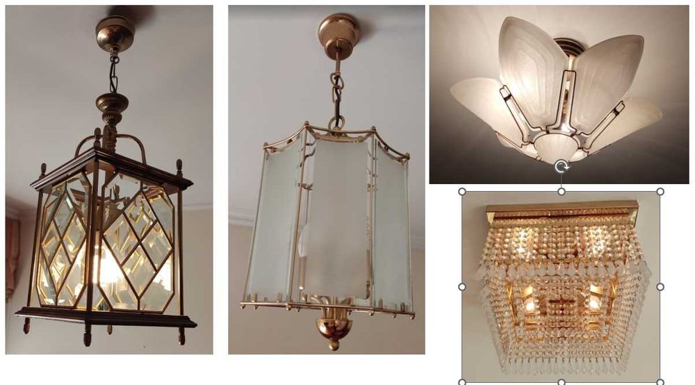 Candeeiros de tecto - vendidos todos ou em separado