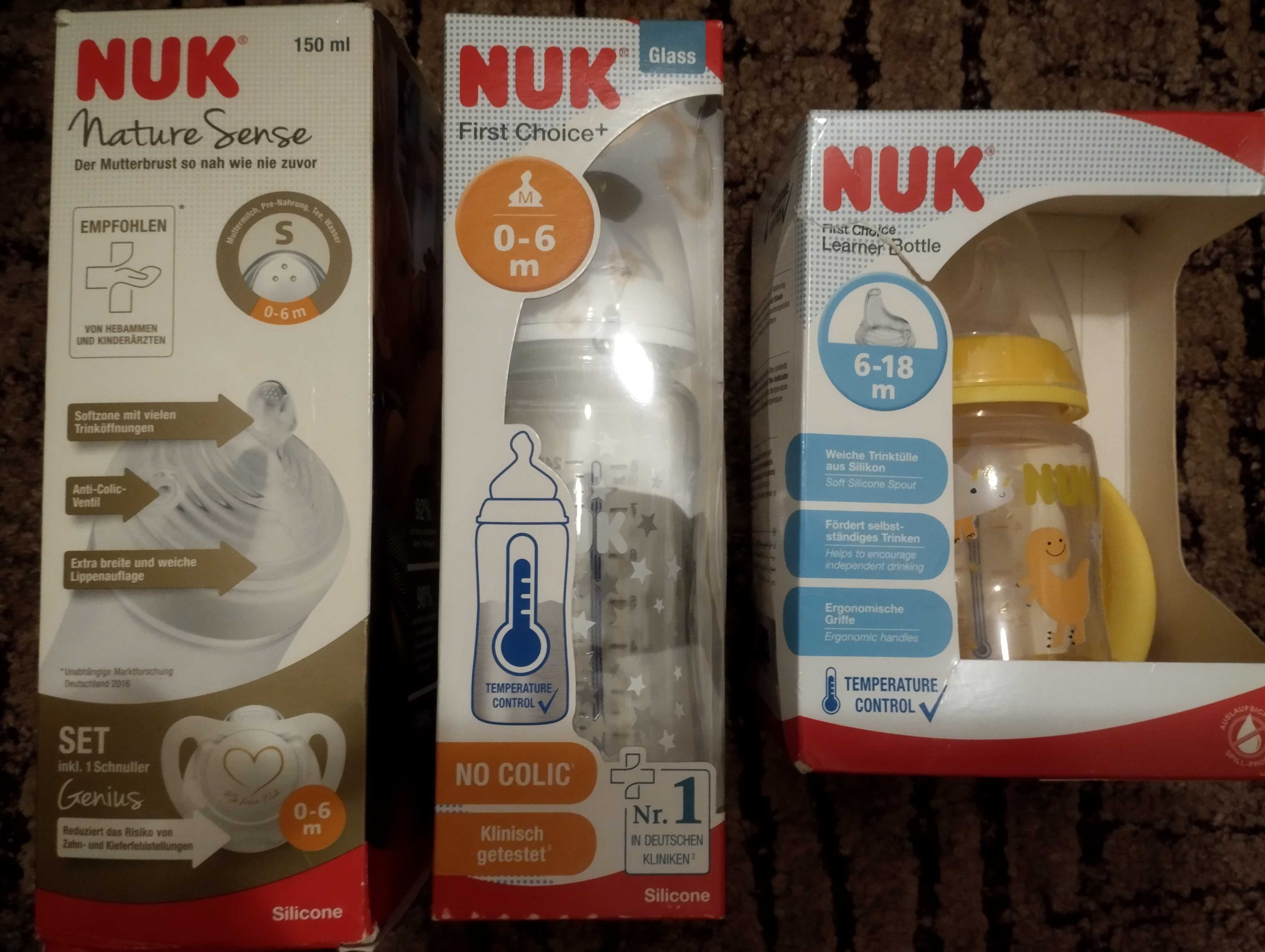 Пляшечки для годування, соски NUK