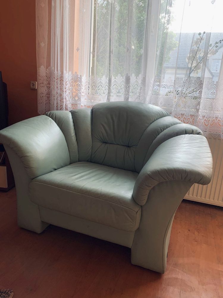Cena do  negocjacji KLER skórzana  kanapa narożna sofa Rogowa i fotel