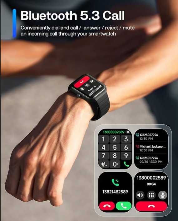 Smartwatch 18-cala Bluetooth 110 Trybów Sportowych Monit. Zdrowia