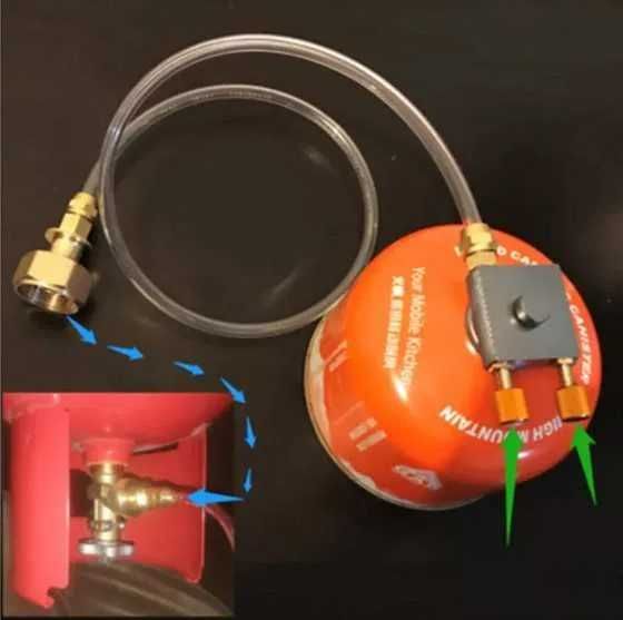 Wąż do napełniania kartuszy gazowych z butli 11kg Adapter 7/16 propan