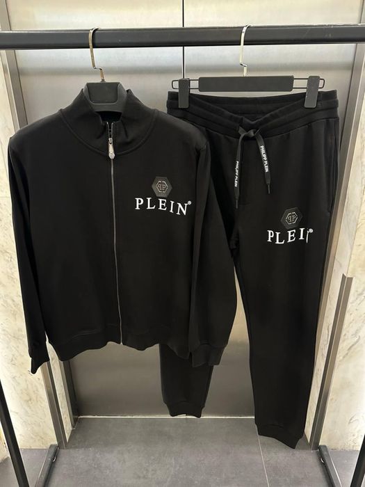 ВЕЛИКІ ЗНИЖКИ -60%! Мужской спортивный костюм Philipp Plein черный топ
