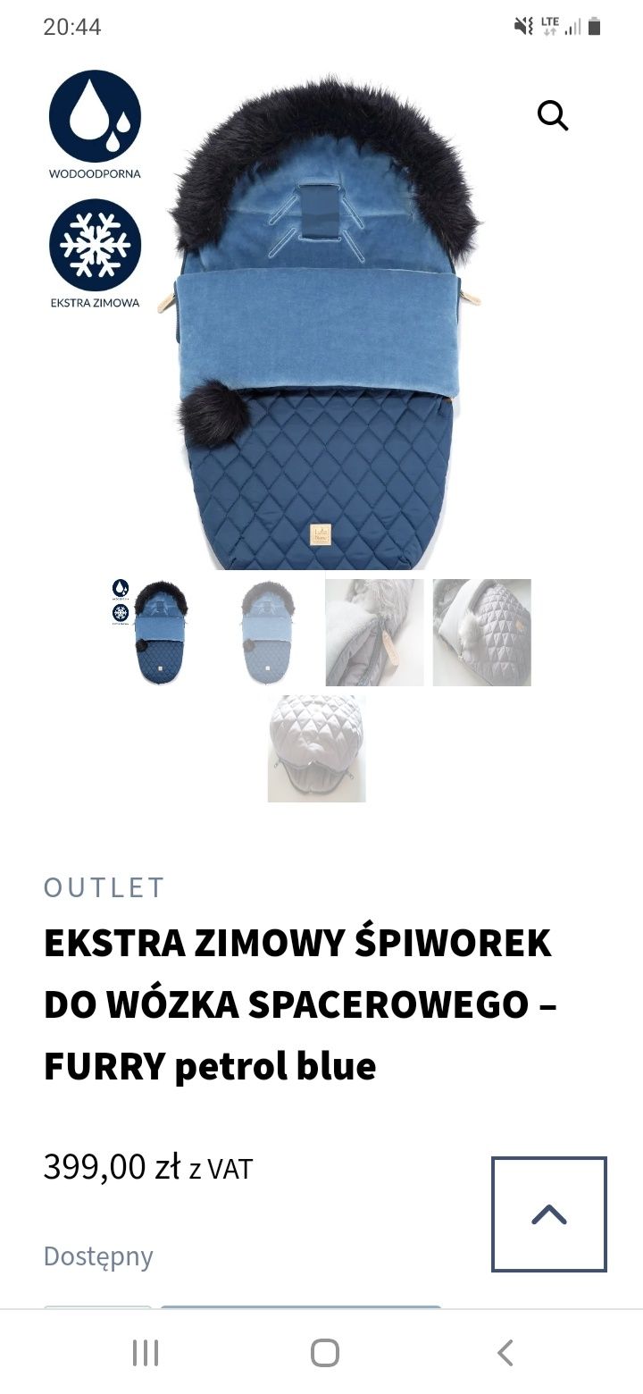 Zimowy śpiworek spacerówka lela blanc