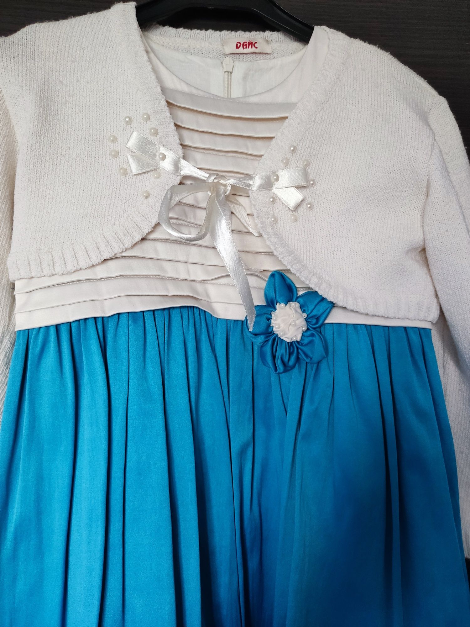 Святкове плаття, новорічна нарядна сукня з болеро для дівчинки