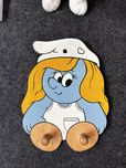 Wieszak vintage Smerfetka. Lata 80-te, vintage. Smurf Smerf Smerfy