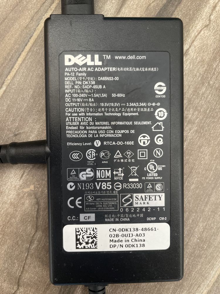 Зарядное устройство Dell DA65NS3-00 Оригинал