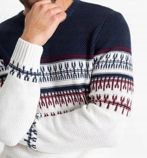 B.P.C sweter męski we wzory 4XL.
