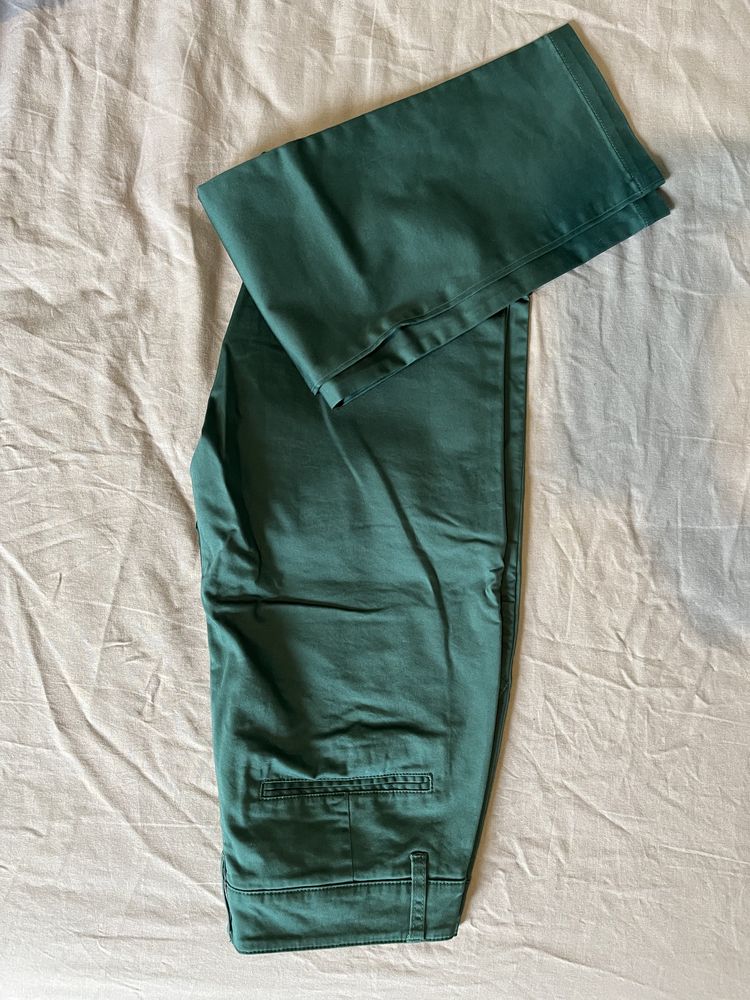 Spodnie eleganckie Wólczanka zielone nowe z metkami rozm s