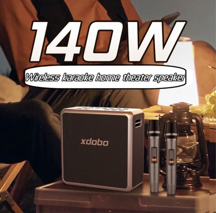 XDOBO King Max 140Вт  акустика bluetooth колонка + 2 мікрофона в компл