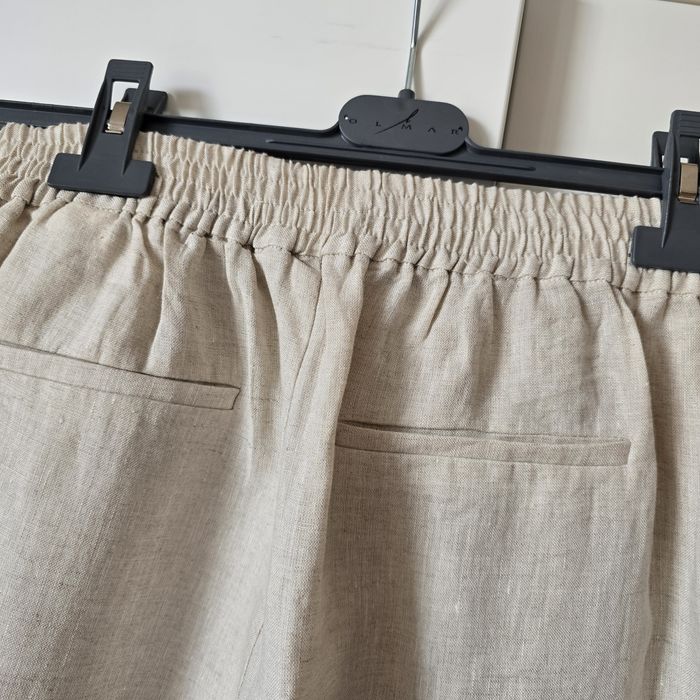Spodnie Zara l 40 materiałowe linen len culotte kuloty Massimo Dutti