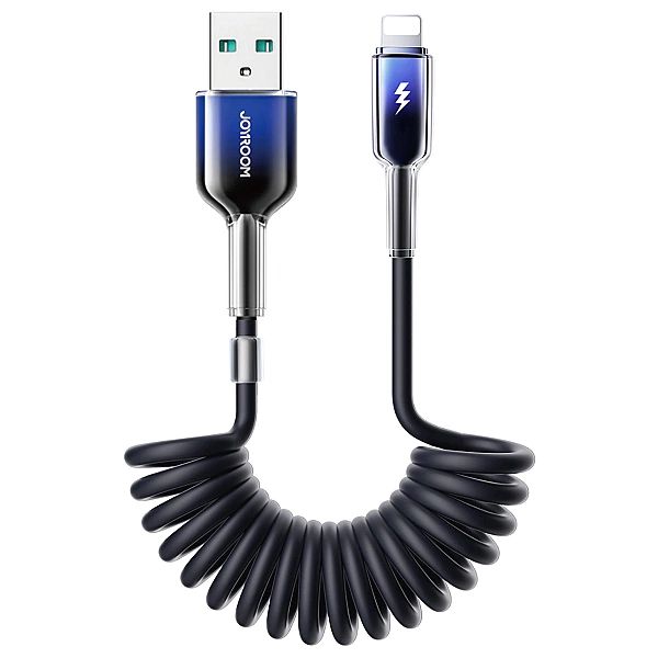 Kabel spiralny Joyroom S-A43 Crystal-Clear Series 3A USB-A - Lightning