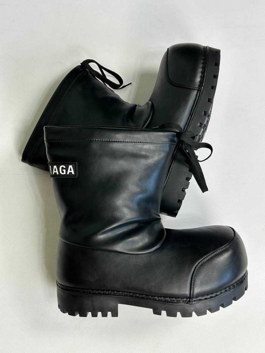 BALENCIAGA Alaska Ski Boots Leather Black ботинки буты черные чорні
