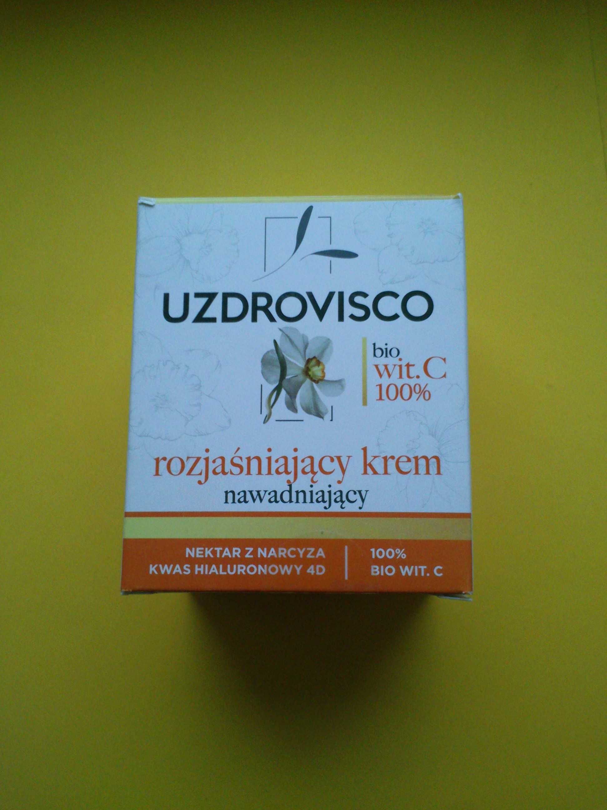 Krem do twarzy kwas hialuronowy rozjaśniający nawadniający Uzdrovisco