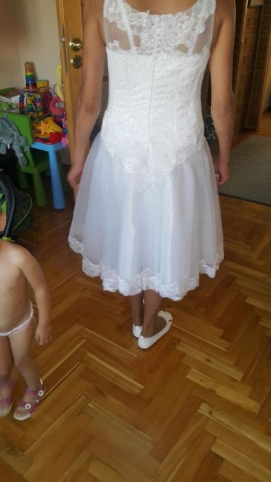Sukienka ślubna krótka biala M cena z wysyłką