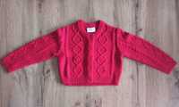 Sweter czerwony  rozpinany r. 86