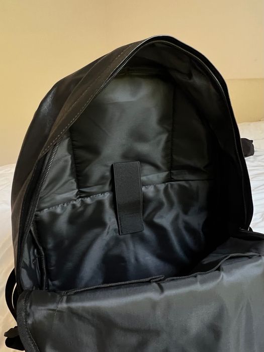 CZARNY plecak miejski eko skórzany elegancki na laptopa do pracy