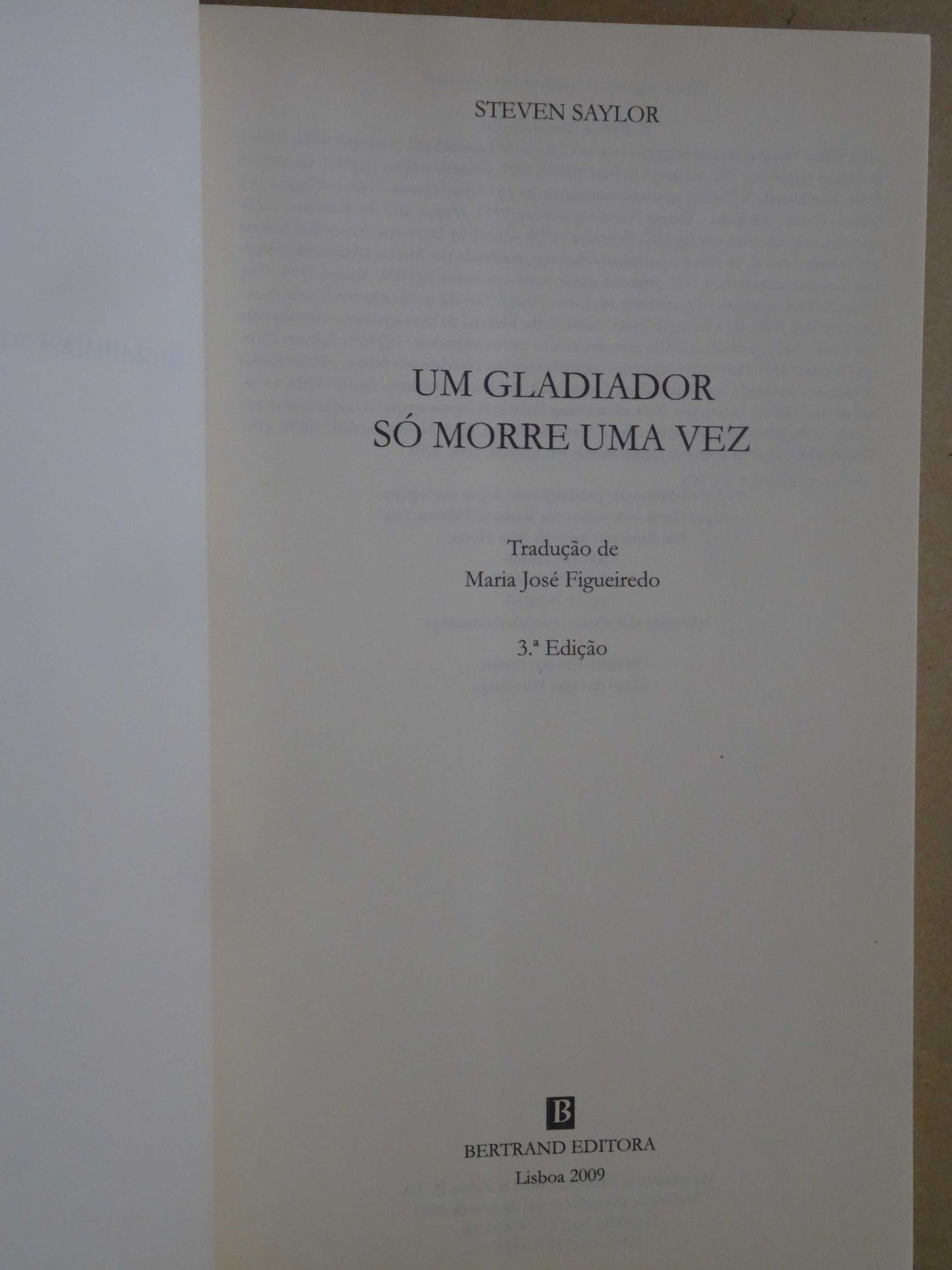 Um Gladiador só Morre Uma Vez de Steven Saylor