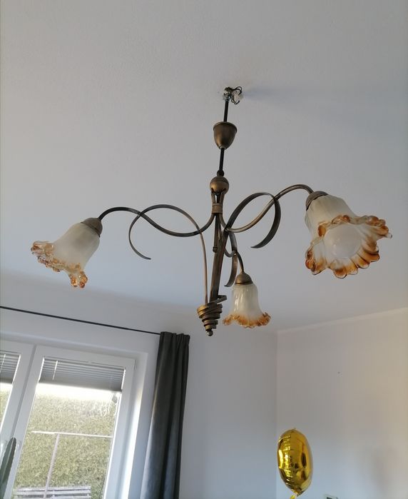 Żyrandol mosiężny