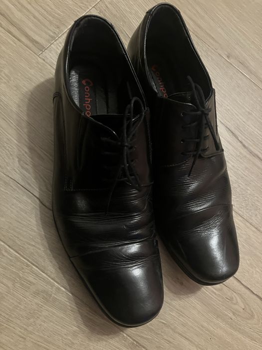 Trzewiki buty eleganckie do garnituru  meskie Conhpol skorzane