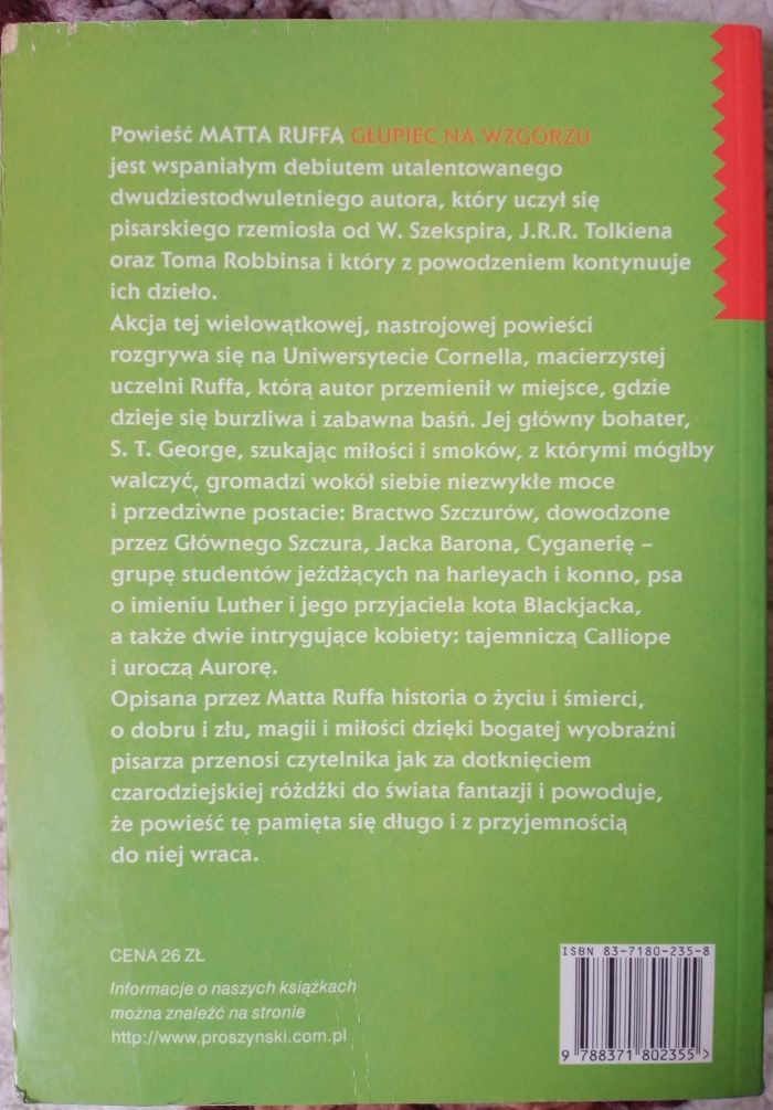 Matt Ruff "Głupiec na wzgórzu"