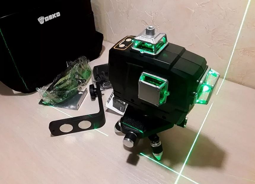 Poziomica laserowa 3x360 / Laser płaszczyznowy AUTOPOZIOM. + BLOKADA